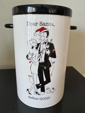 Mud Pie x Tracy Flickinger Ceramic Holiday Wine Cooler/Ice Bucket